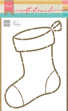 Marianne Design Craft Stencil - Stocking By Marleen-1