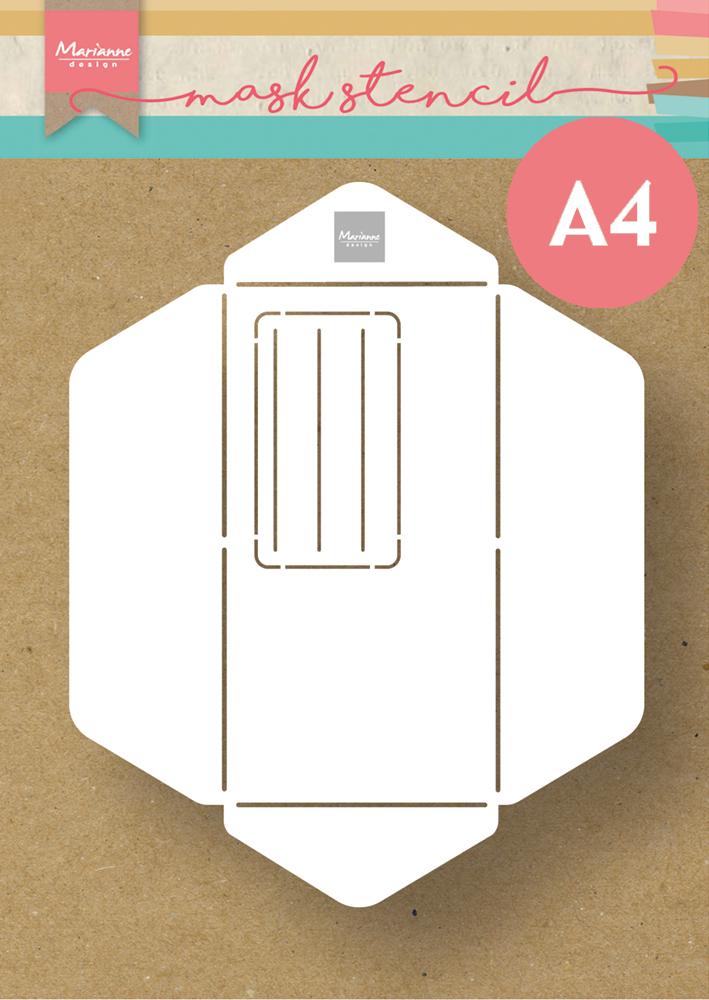 Marianne Design Craft Stencil - Mini-Slimline Envelope-1