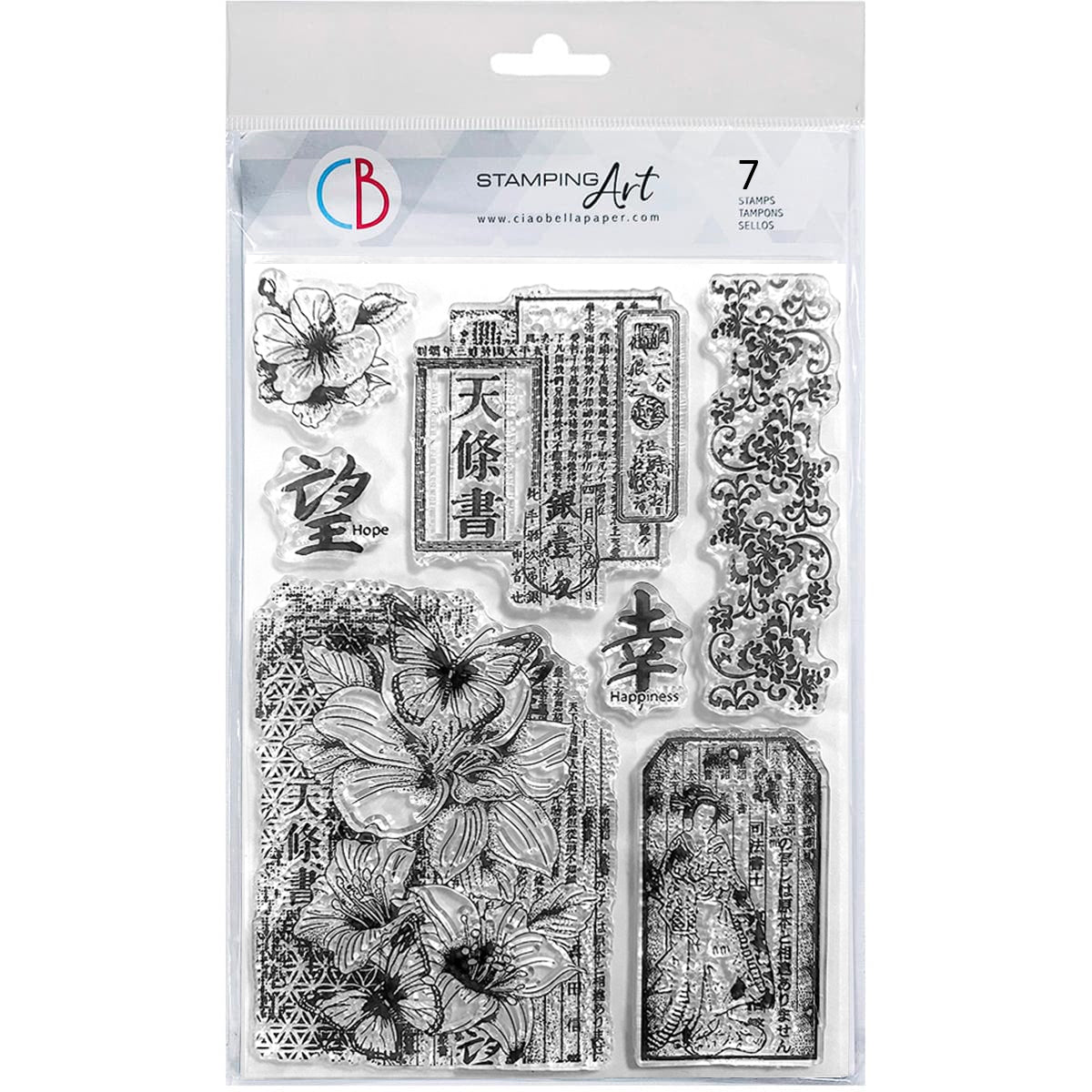 Clear Stamp Set 6"x8" Land Of The Rising Sun-1