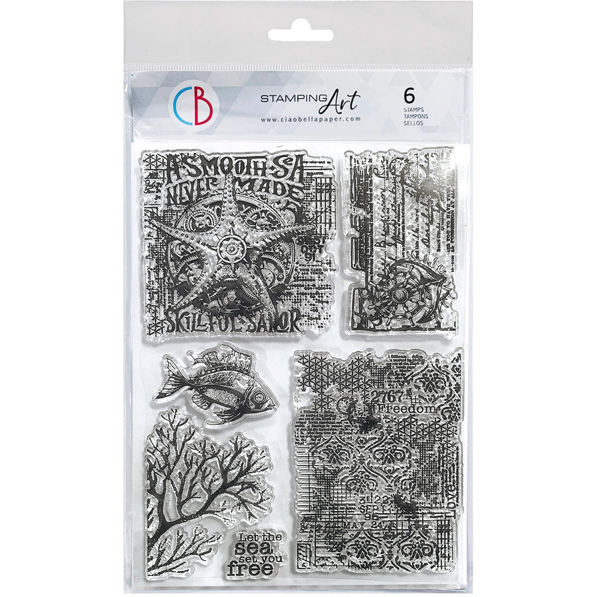 Set de tampons transparents 6"x8" Secrets Submersibles-1
