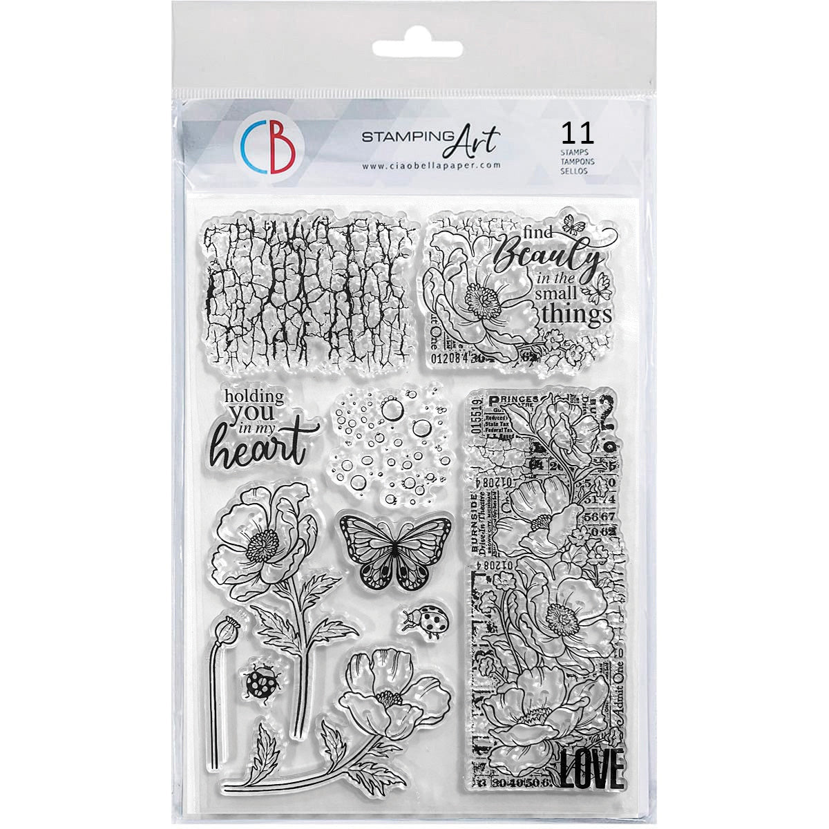 Clear Stamp Set 6x8" Flourishing Scarlet-1