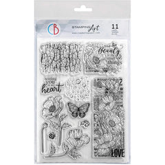 Clear Stamp Set 6x8" Flourishing Scarlet-1
