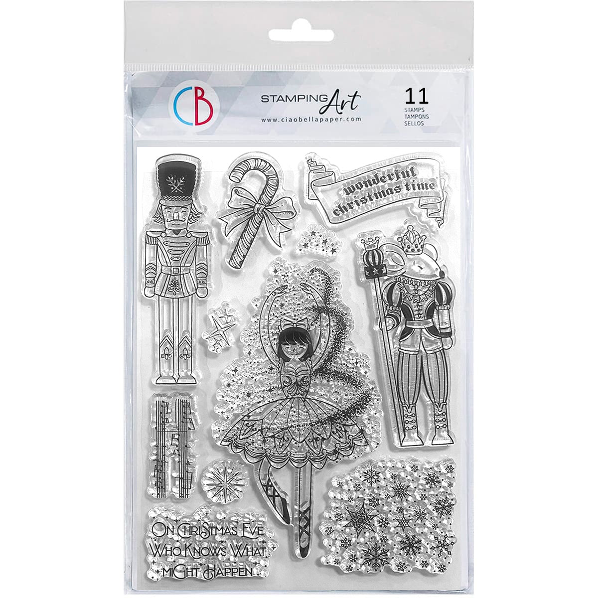 Clear Stamp Set 6"x8" Nutcracker Tale-1
