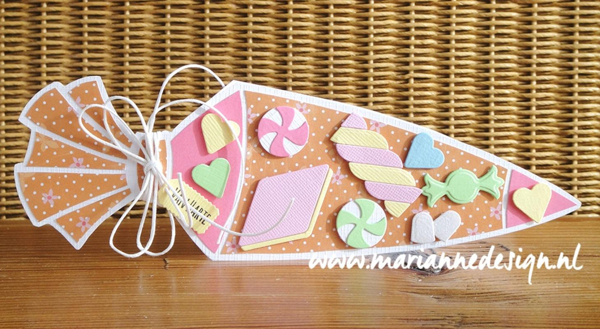 Marianne Design Craft Stencil - Candy Bag By Marleen-2