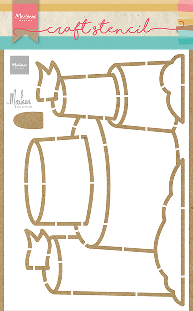 Marianne Design Craft Stencil - Sandcastle By Marleen-1