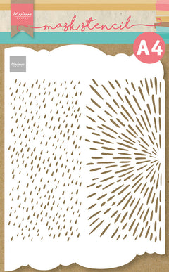 Marianne Design Mask Stencil - A4 - Slimline Rain & Sunshine-1