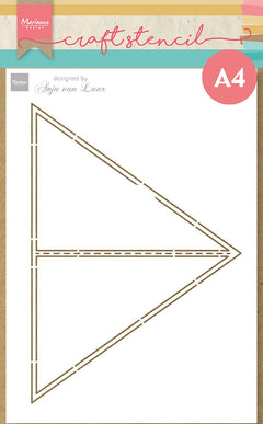 Marianne Design Craft Stencil - A4 - Anja's Triangle Card-1