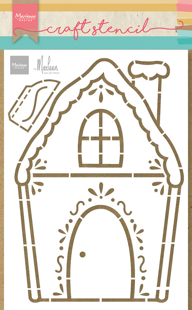 Marianne Design Craft Stencil - Gingerbread House By Marleen-1