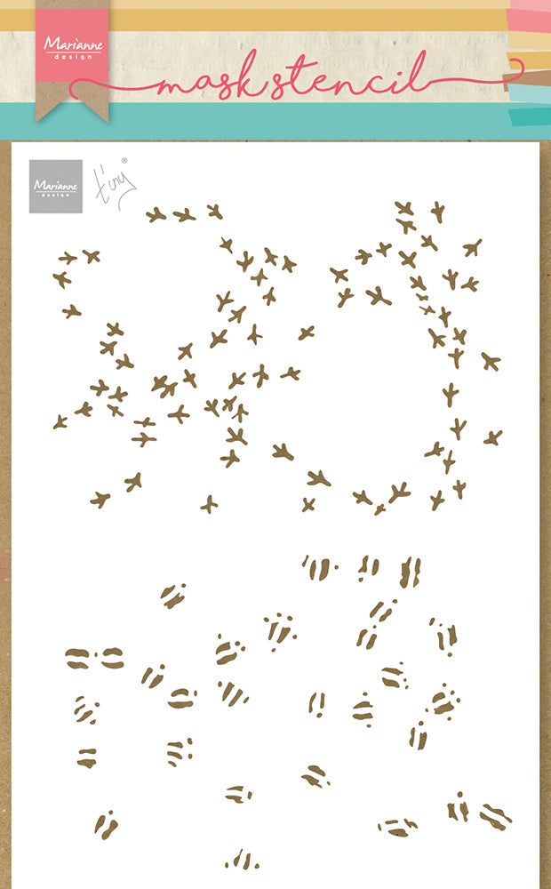 Marianne Design Mask Stencil - Tiny's Bird & Deer Prints-1