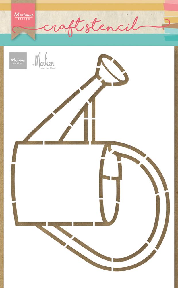 Marianne Design Craft Stencil - Watering Can By Marleen-1