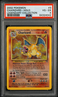 PSA 4 2002 POKEMON LEGENDARY COLLECTION #3 CHARIZARD-HOLO-1