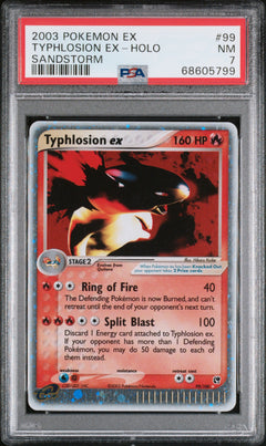 PSA 7 2003 POKEMON EX SANDSTORM #99 TYPHLOSION EX-HOLO-1