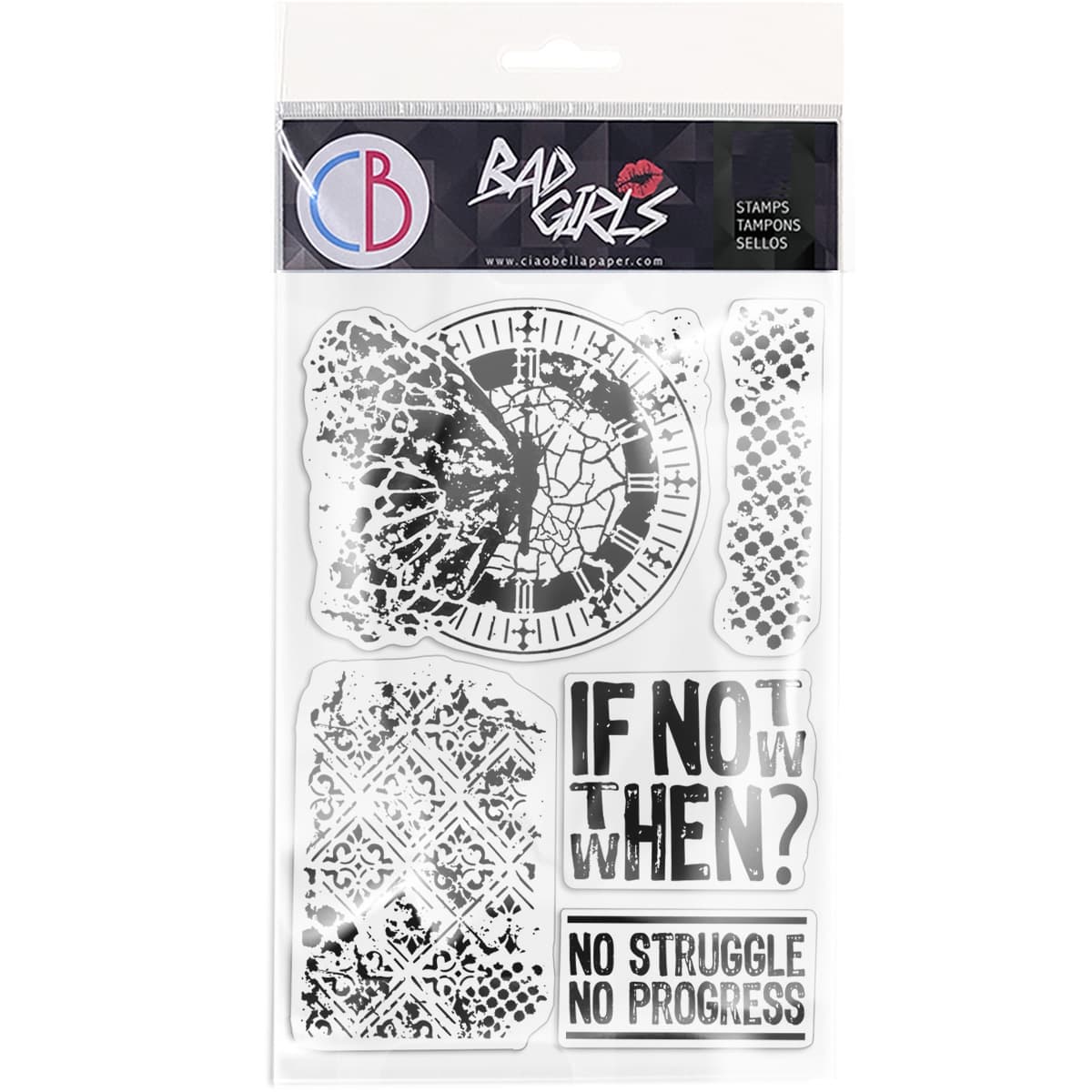 Ciao Bella Clear Stamp Set 4"x6" If Not Now When-1