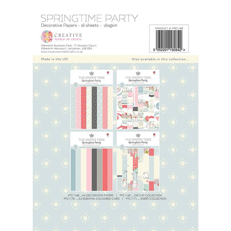 The Paper Tree Springtime Party A4 Backing Papers-2