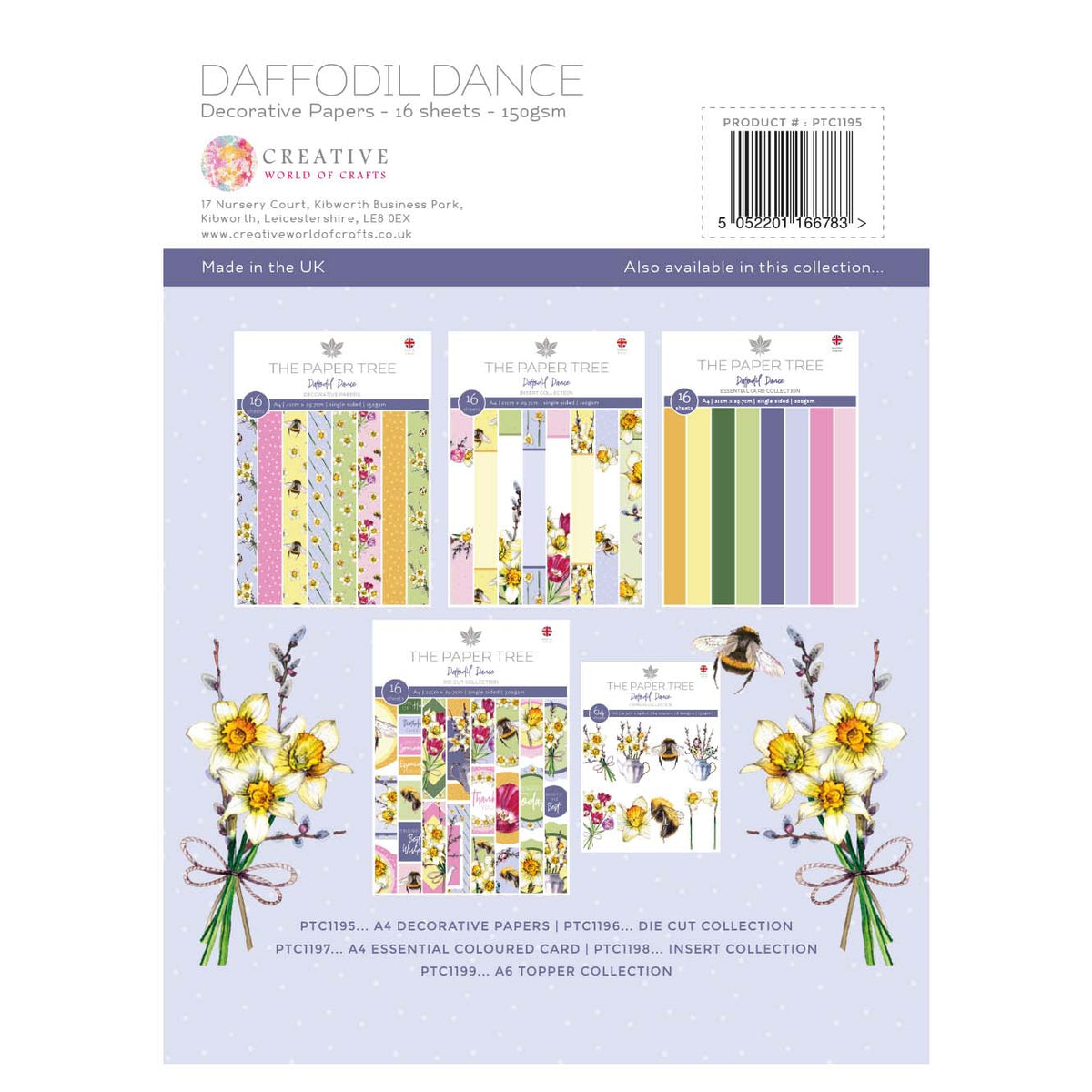The Paper Tree Daffodil Dance A4 Backing Papers-3
