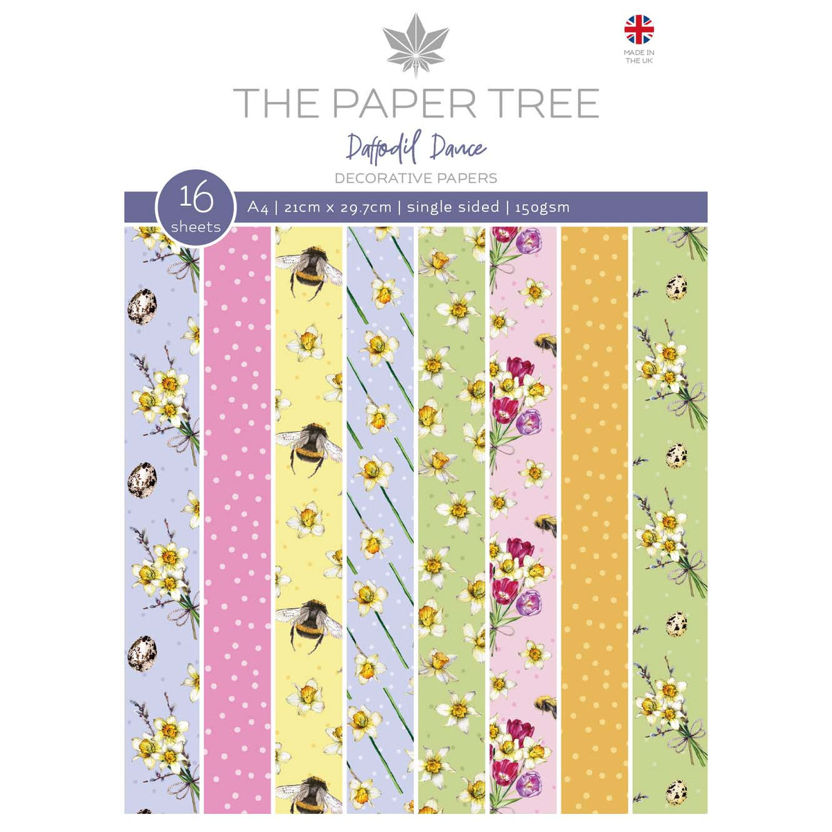 The Paper Tree Daffodil Dance A4 Backing Papers-1