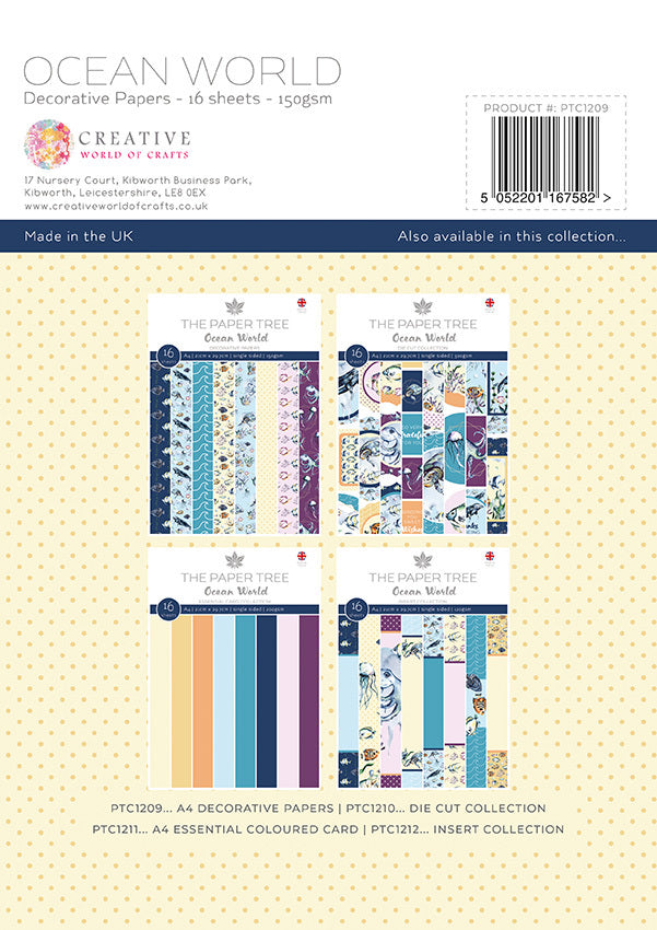 The Paper Tree Ocean World A4 Backing Papers-2