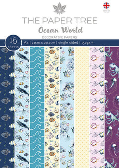 The Paper Tree Ocean World A4 Backing Papers-1
