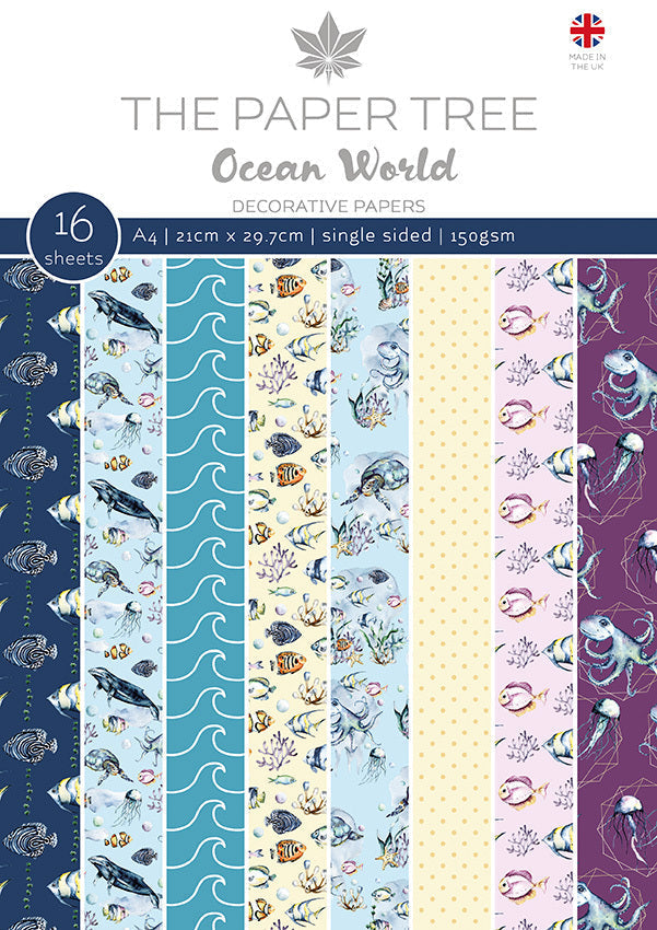 The Paper Tree Ocean World A4 Backing Papers-1