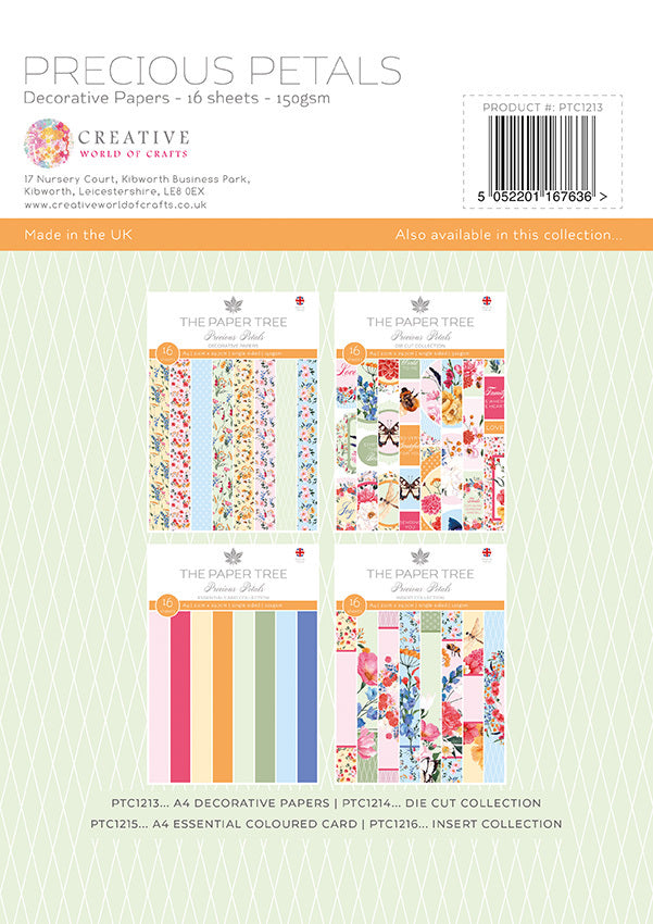 The Paper Tree Precious Petals A4 Backing Papers-2