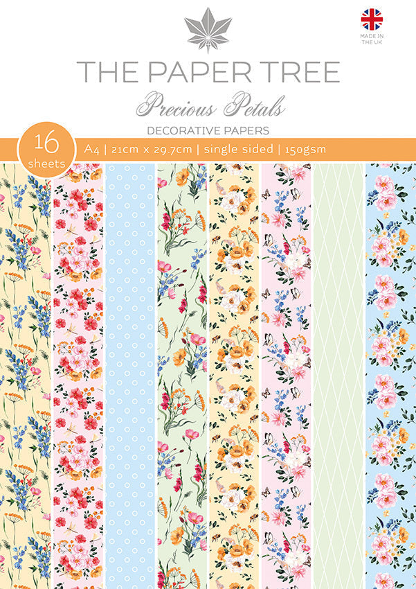 The Paper Tree Precious Petals A4 Backing Papers-1