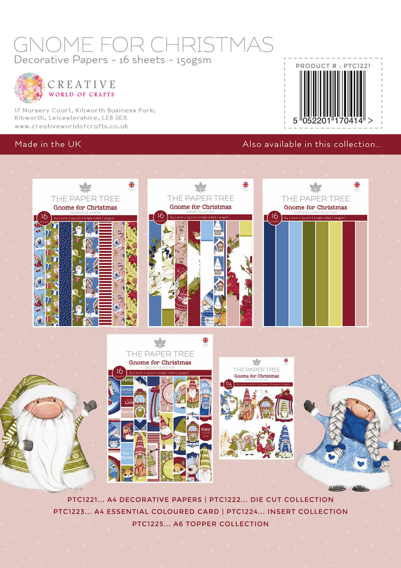 The Paper Tree Gnome for Christmas A4 Backing Papers-2