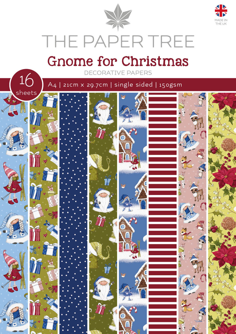 The Paper Tree Gnome for Christmas A4 Backing Papers-1