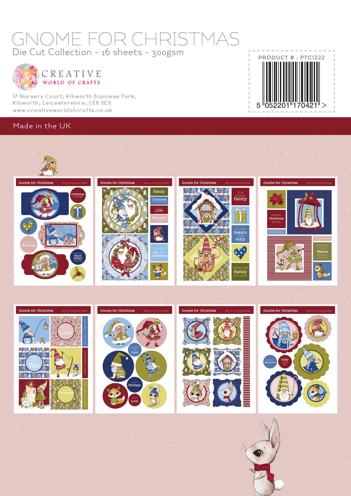 The Paper Tree Gnome for Christmas A4 Die Cut sheets-2