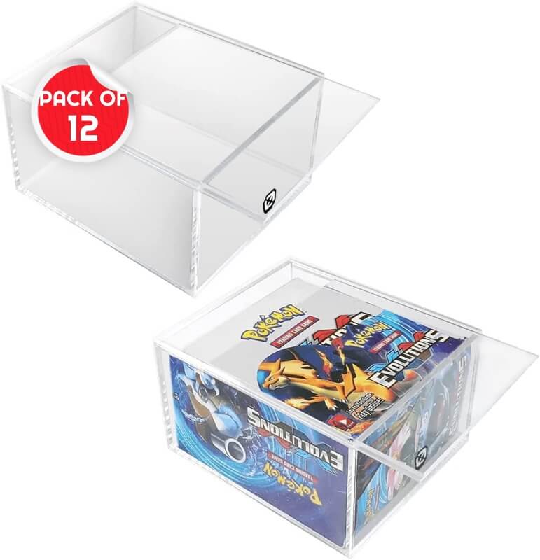 Pokemon Booster Box w/ Sliding Lid Anti-UV - EVORETRO Acrylic Protector 4.0MM-1
