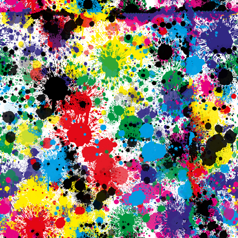 Bright Paint Splatter Pattern 1 Adhesive Vinyl-1