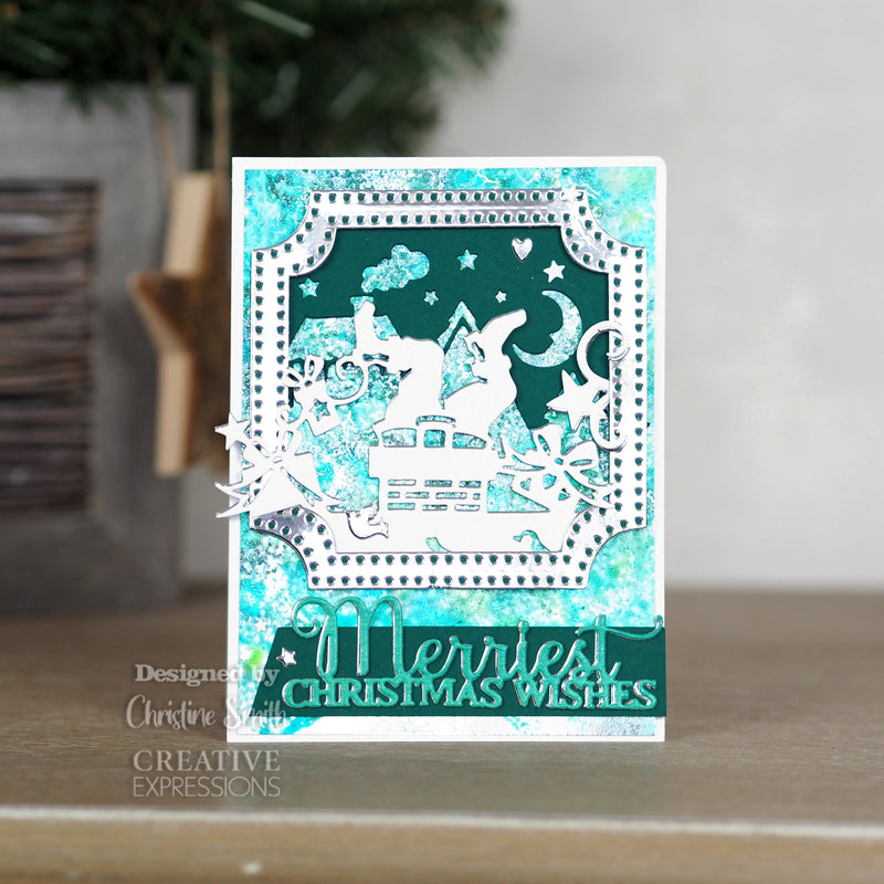 Creative Expressions Paper Cuts Look Out Santa's About Double Edger Craft Die-4