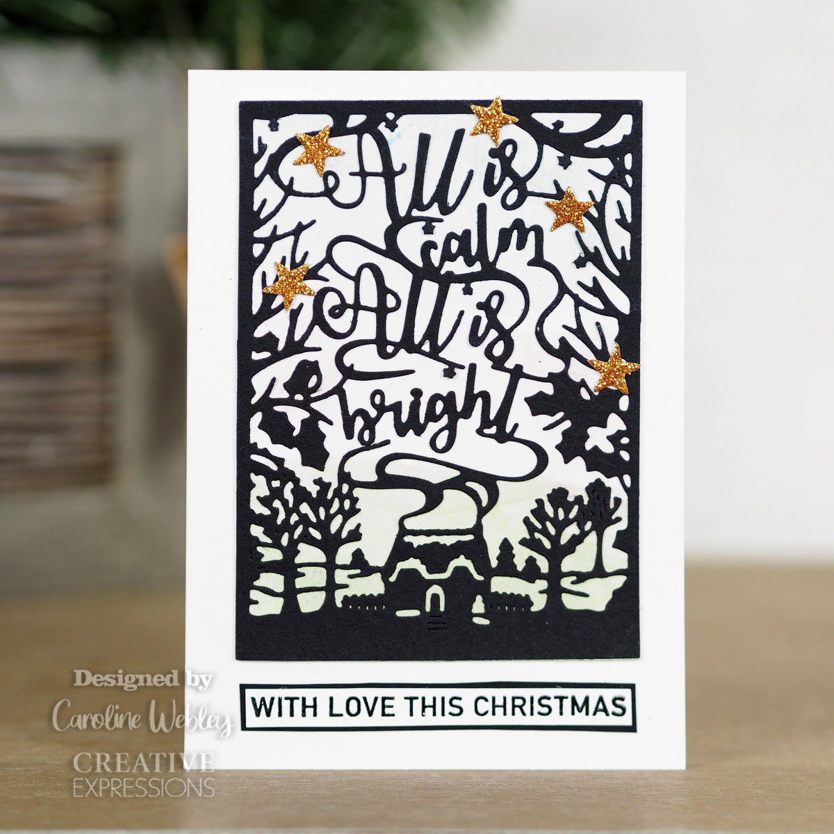 Creative Expressions Paper Panda All Is Calm All Is Bright Craft Die-4