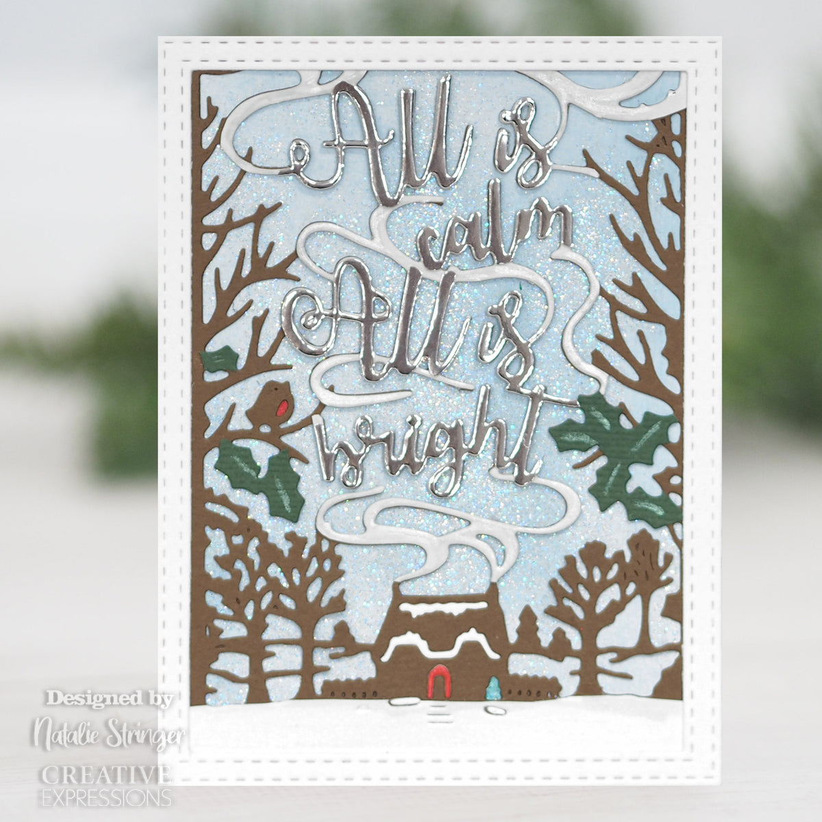 Creative Expressions Paper Panda All Is Calm All Is Bright Craft Die-2