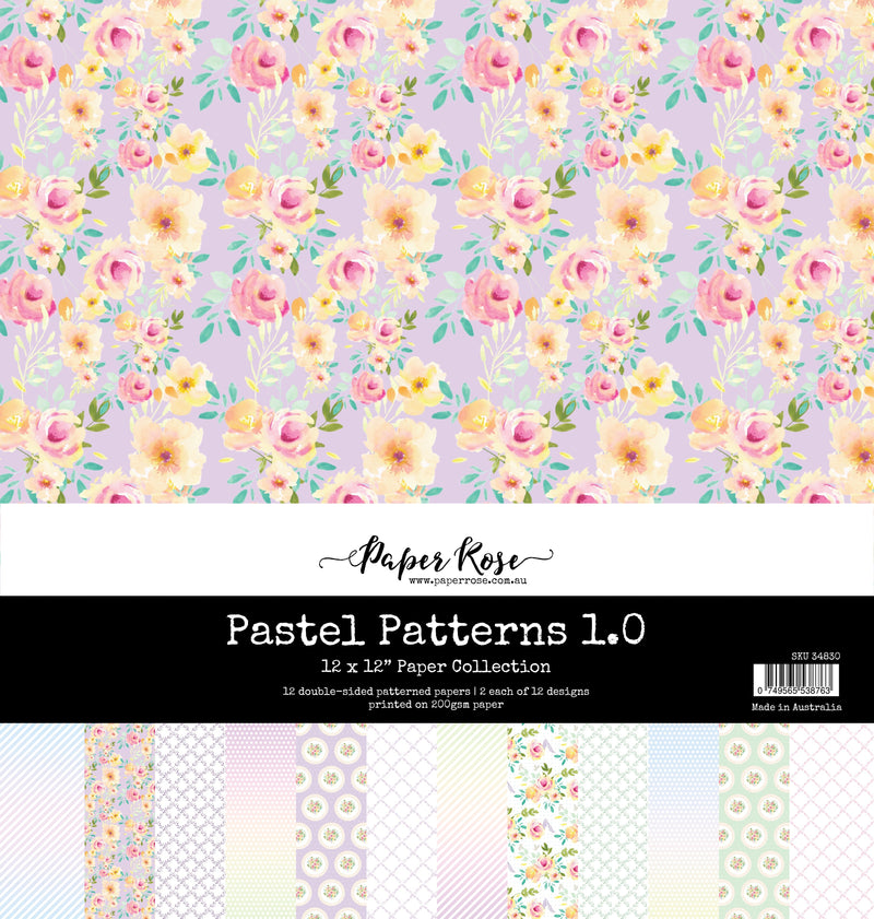 Collection de papiers 12x12 Motifs Pastel 1.0 34830-1