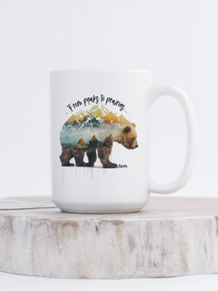 Peaks To Prairies Bear Ceramic Mug | Alberta Mug-1