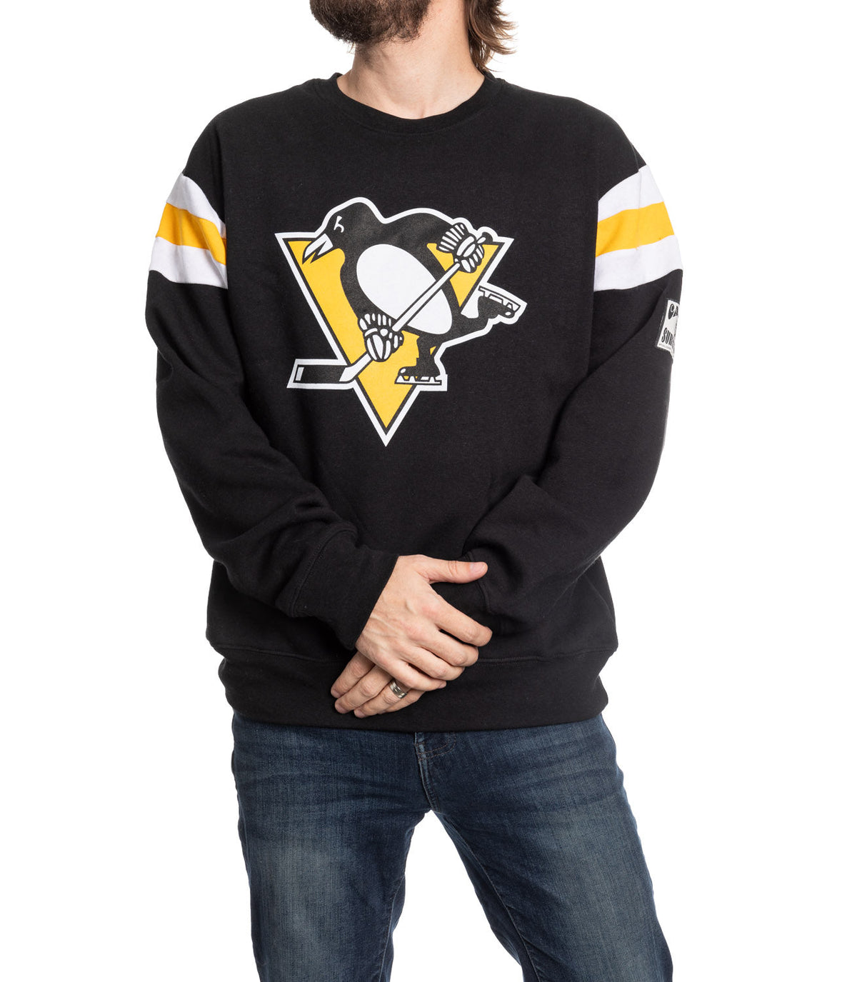 Pittsburgh Penguins Varsity Retro Style Crewneck Sweater-1