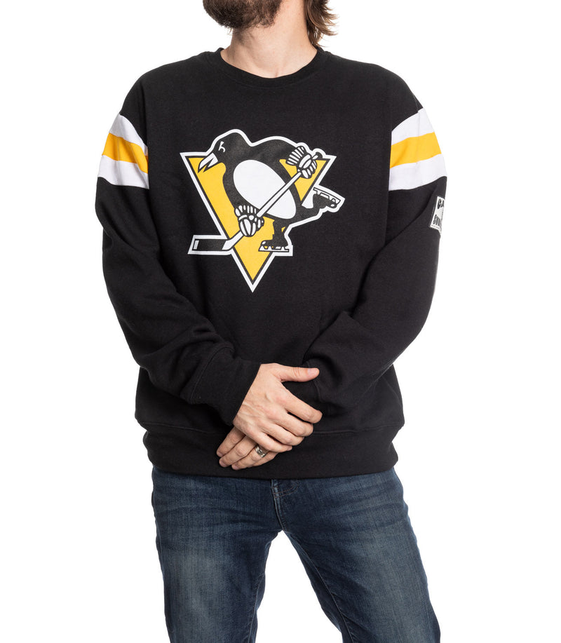 Pittsburgh Penguins Varsity Retro Style Crewneck Sweater-1