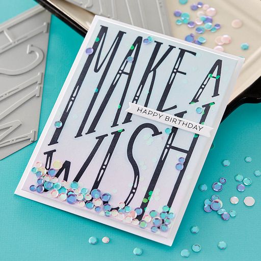 Plaque d'impression diagonale Make a Wish de la collection BetterPress-5