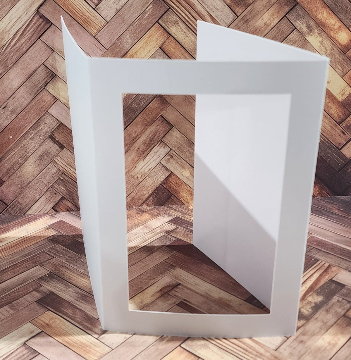 Rectangle Window Tri Fold White Card Bases - 4.25 x 5.5" - 10 pieces 34590-2