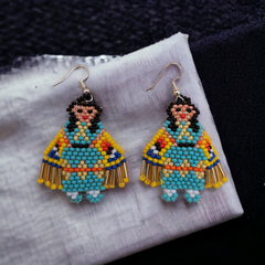 American Kachina Doll Girl Woman (TURQUOISE)-1