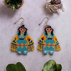 American Kachina Doll Girl Woman (TURQUOISE)-2