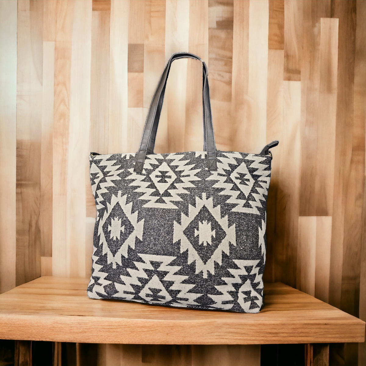 Black and white Tote Bag-4
