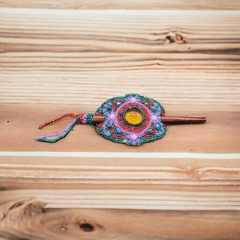 Native American Style Barrette Purple accent-1