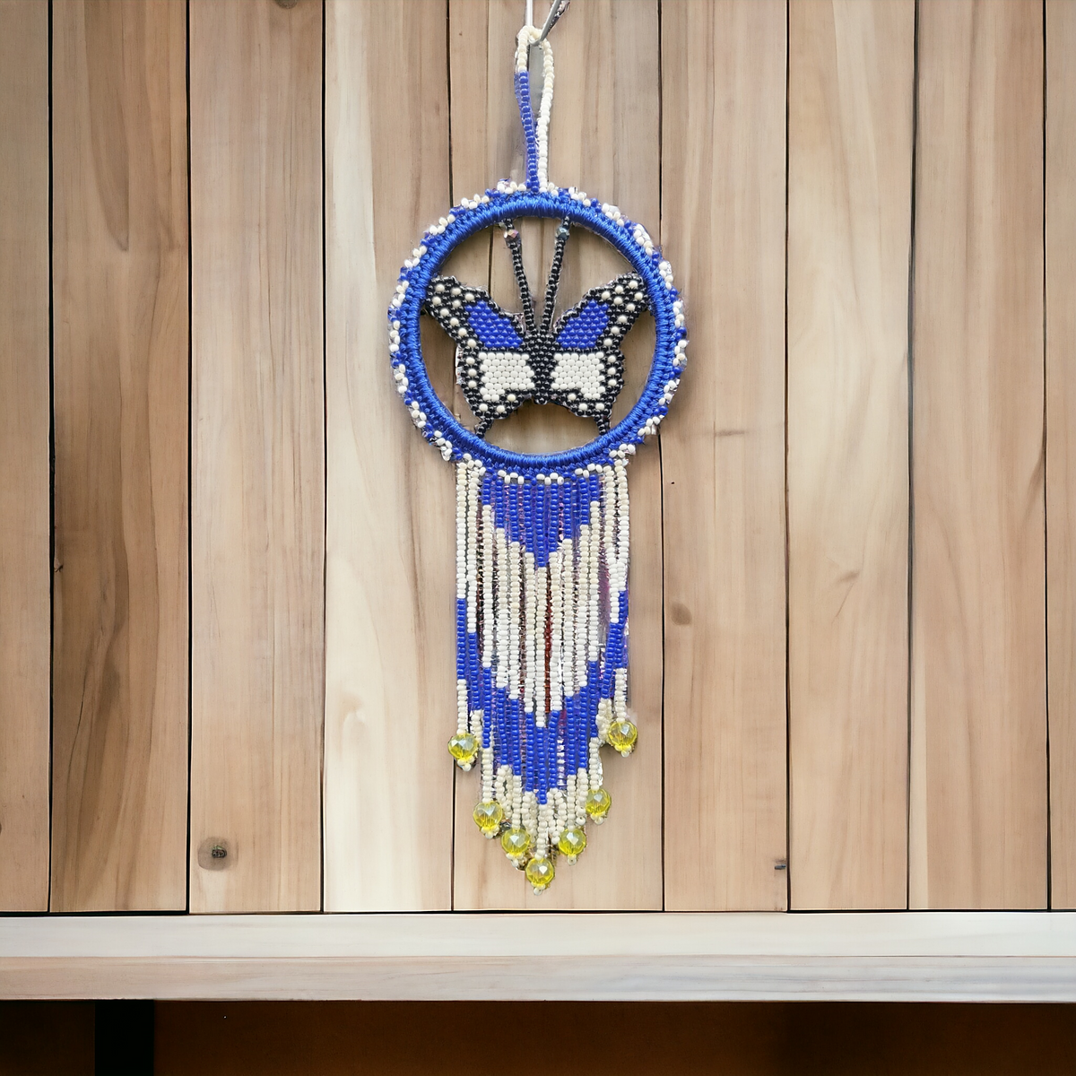 Red and Blue Butterfly Dream Catcher-4