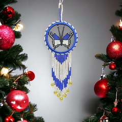 Red and Blue Butterfly Dream Catcher-5
