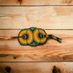 Green and Yellow American Style Barrette-2