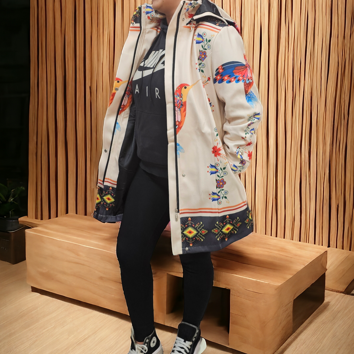 Pearl Hummingbird 3/4-Length Coat-3