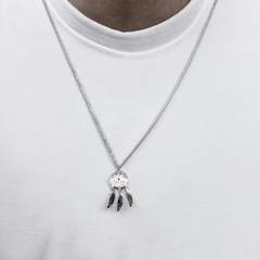 Dreamcatcher Stainless Steel Necklace Pendants With Long Chain-1