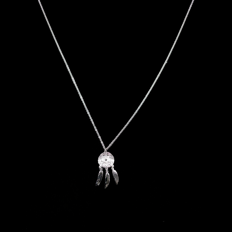 Dreamcatcher Stainless Steel Necklace Pendants With Long Chain-2