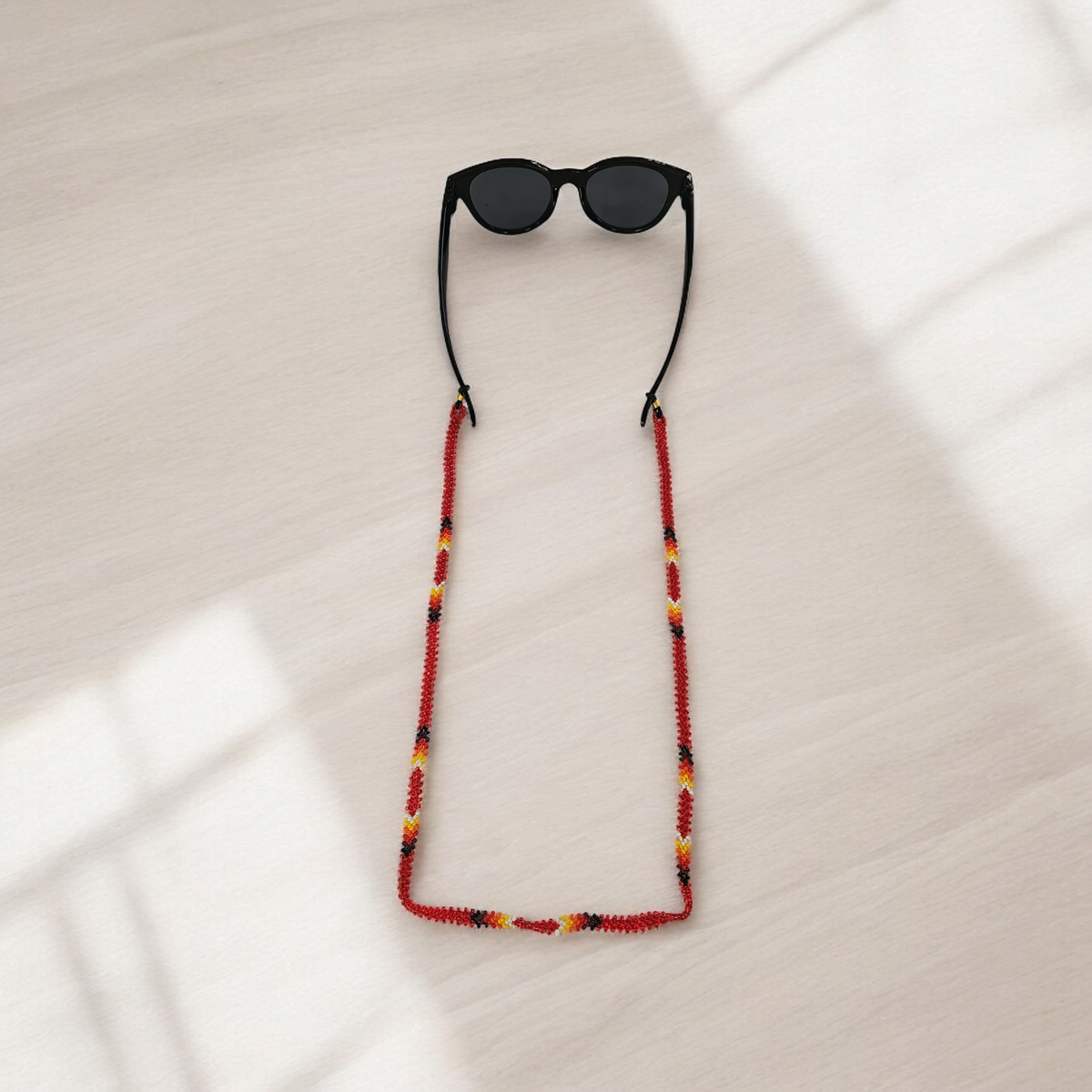 Artisan Handwoven Glasses Chain ( Red)-4